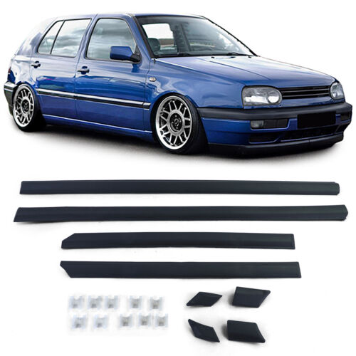 Decorative Strips, Door Strips, Bumper Strips, 8pcs + Clips for VW Golf 3 91-97 4 Doors