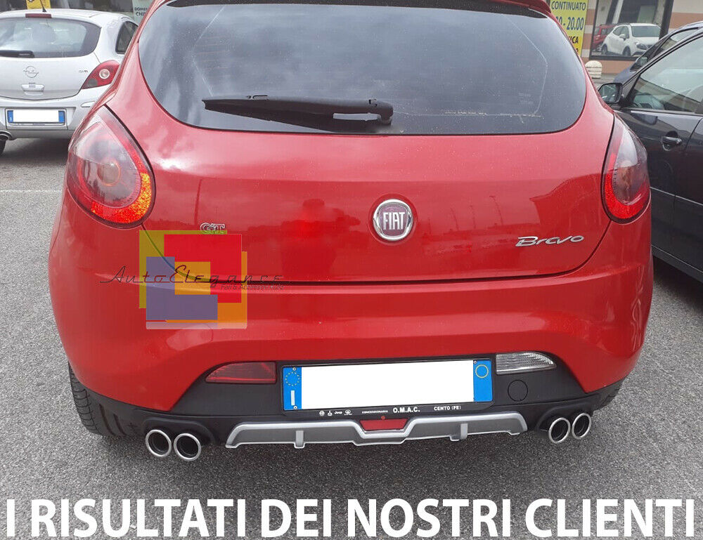 FIAT BRAVO 06-14 DIFFUSORE POSTERIORE ABS SOTTO PARAURTI QUATTRO TERMINALI 0084