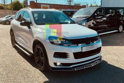 0247 VW TOUAREG 7P SPLITTER PARAURTI ANTERIORE NERO LUCIDO LOOK RS AUTOELEGANCERICAMBI