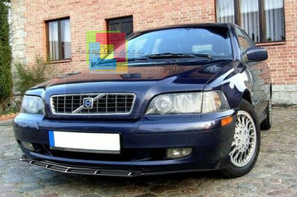 0260 VOLVO S40 V40 SPLITTER PARAURTI ANTERIORE NERO LUCIDO LOOK RS AUTOELEGANCERICAMBI