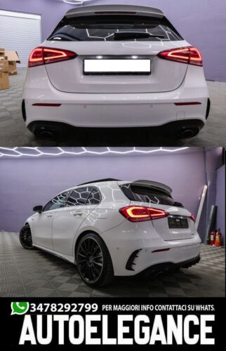 MERCEDES A W177 HB 2018+ AMG REAR SPOILER ADDITIONAL ROOF WING GLOSSY BLACK