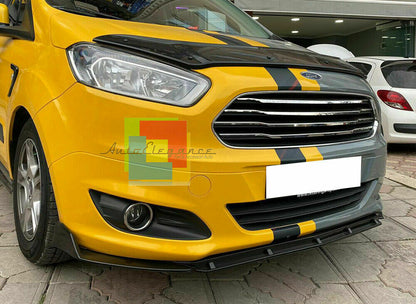 0232 FORD TRANSIT COURIER SPLITTER PARAURTI ANTERIORE NERO LUCIDO LOOK RS AUTOELEGANCERICAMBI