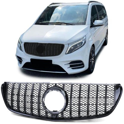 Gloss Black Sports Grille for Mercedes V-Class W447 Pre-Facelift 14-19 