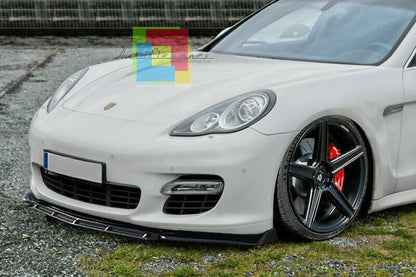 PORSCHE PANAMERA 970 FRONT BUMPER SPLITTER GLOSS BLACK RS LOOK