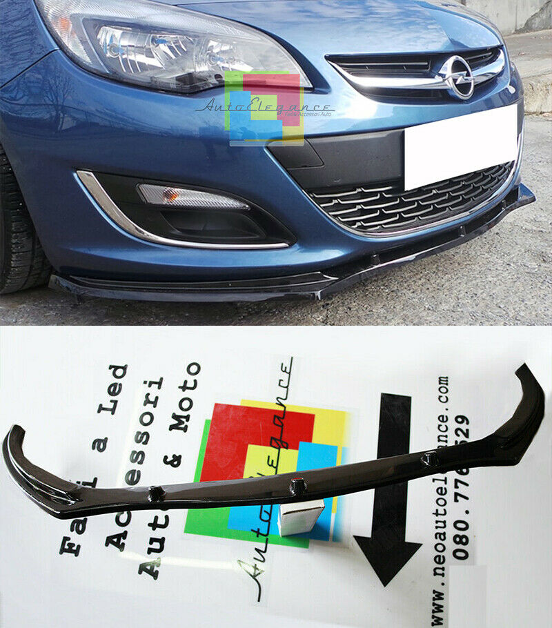 0141 OPEL ASTRA J LIP SPOILER SOTTO PARAURTI ANTERIORE ABS NERO AUTOELEGANCERICAMBI