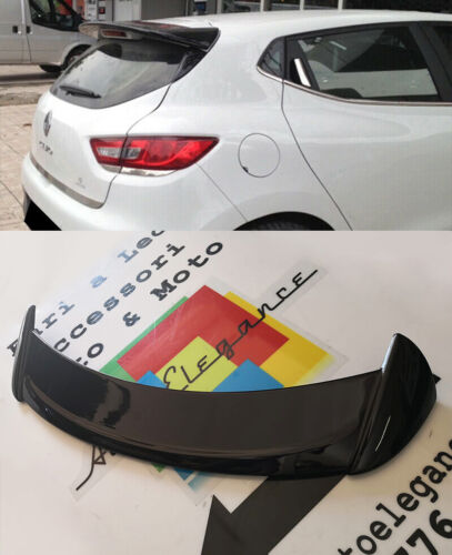RENAULT CLIO 4 2012-2018 ROOF SPOILER SPORT LOOK ABS GLOSSY BLACK .-