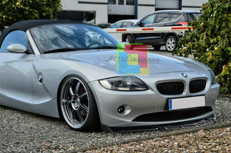 0275 BMW Z4 E85 SPLITTER PARAURTI ANTERIORE NERO LUCIDO LOOK RS AUTOELEGANCERICAMBI