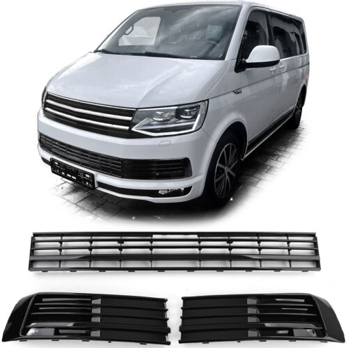 Gloss Black Radiator Grill Bumper for VW T6 Multivan without ACC 15-19