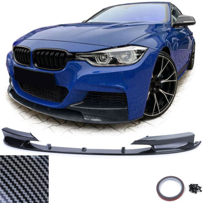 Front Spoiler Lip Performance Carbon Look Suitable For BMW 3 Series F30 F31 11-19 