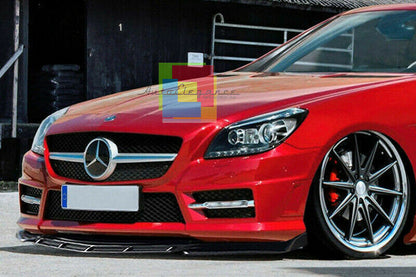 0267 MERCEDES SLK R172 SPLITTER PARAURTI ANTERIORE NERO LUCIDO LOOK RS AUTOELEGANCERICAMBI