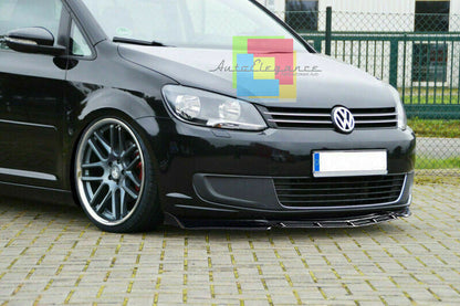0269 VW TOURAN 1T SPLITTER PARAURTI ANTERIORE NERO LUCIDO LOOK RS AUTOELEGANCERICAMBI