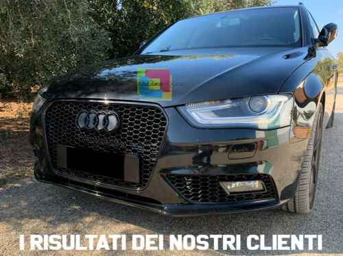 AUDI A4 B8 2012-2015 GRIGLIE FENDINEBBIA PER PARAURTI SLINE NIDO D'APE RS4 NERO AUTOELEGANCERICAMBI