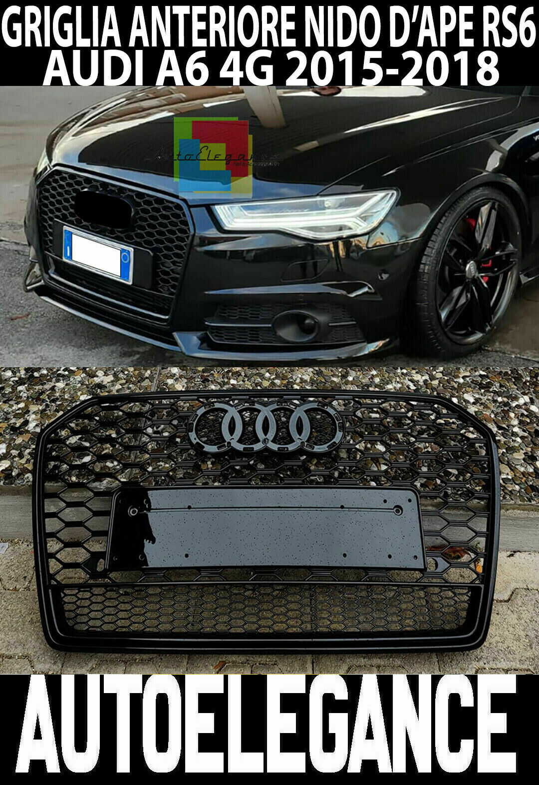 Supporto PDC Per Griglia Anteriore A Nido D'ape | Adatto Per Audi A3 S3 RS3 8P (2008-2013) | Montaggio Facile Senza Omologazione