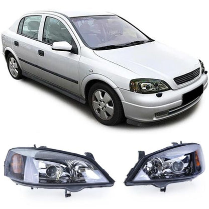 Xenon Headlights D2S H7 Black Right Left for Opel Astra G 97-04