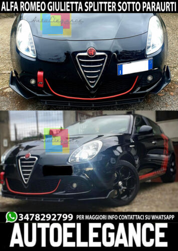 ALFA ROMEO GIULIETTA 2010- FRONT BUMPER SPLITTER GLOSSY BLACK RS LOOK