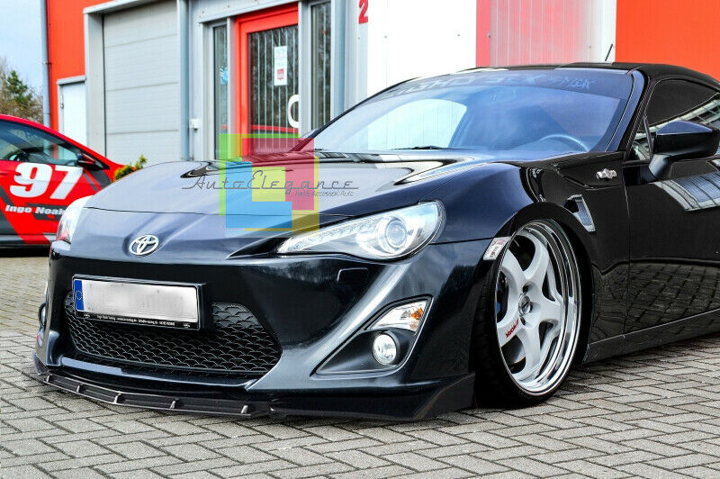 0241 TOYOTA GT 86 SPLITTER PARAURTI ANTERIORE NERO LUCIDO LOOK RS AUTOELEGANCERICAMBI