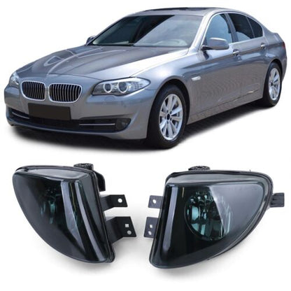 Smoke Black Clear Glass Fog Light Fit For BMW F10 F11 GT F07 10-13