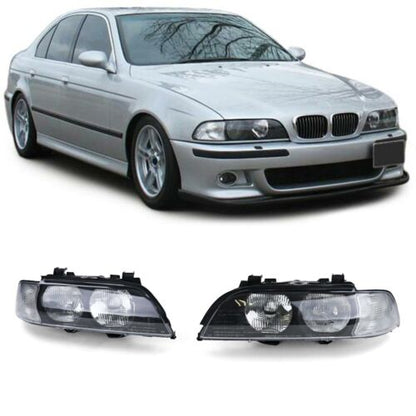 Headlights with white indicators right + left suitable for BMW 5 Series E39 95-00 