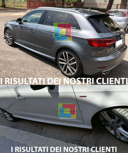 MINIGONNE LATERALI AUDI A3 8V SPORTBACK 2017+ LIFT SPOILER SOTTO PORTA S3 S-LINE