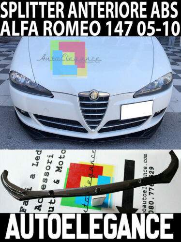ALFA ROMEO 147 05-10 LIFT SPLITTER SPOILER SOTTO PARAURTI ANTERIORE ABS - NERO - AUTOELEGANCERICAMBI