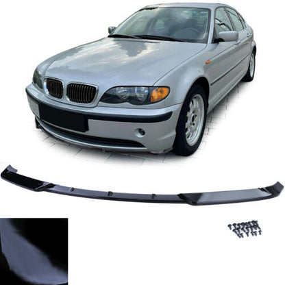 Paraurti a labbro dello spoiler anteriore lucido adatto per BMW Serie 3 E46 Limousine Touring 01-05