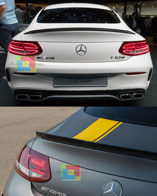 SPOILER POSTERIORE SUL COFANO MERCEDES CLASSE C C205 COUPE DEFLETTORE LOOK AMG