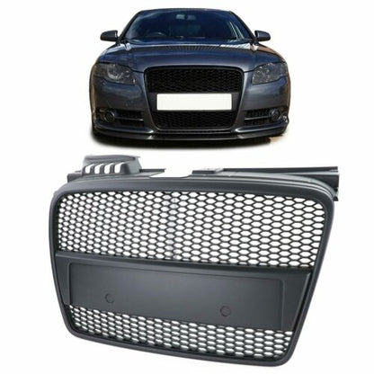 Black honeycomb sports grille for Audi A4 B7 04-07 + Cabrio
