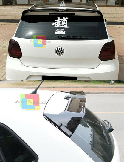 0021 VW POLO 6R 6C 2011-2017 ALETTONE LOOK GTI SPOILER POSTERIORE SUL TETTO ABS AUTOELEGANCERICAMBI