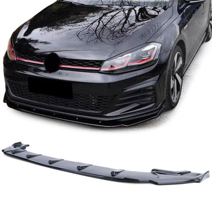 CUP spoiler anteriore nero lucido per VW Golf 7 GTI 16-19 AUTOELEGANCERICAMBI
