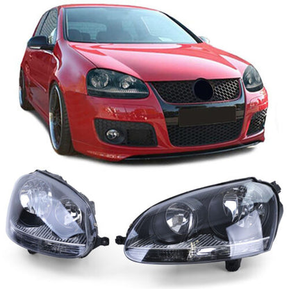 Set of black headlights sport version for VW Golf 5 + Jetta 3