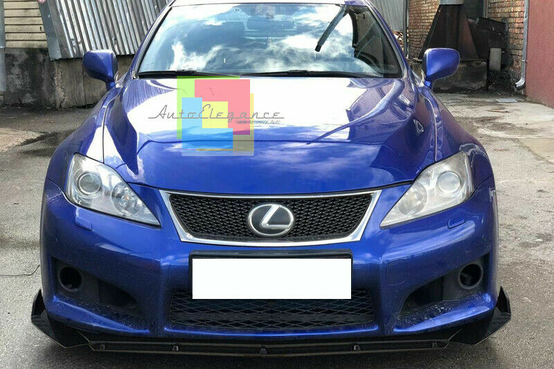0253 LEXUS IS II 2005-2013 SPLITTER PARAURTI ANTERIORE NERO LUCIDO LOOK RS AUTOELEGANCERICAMBI