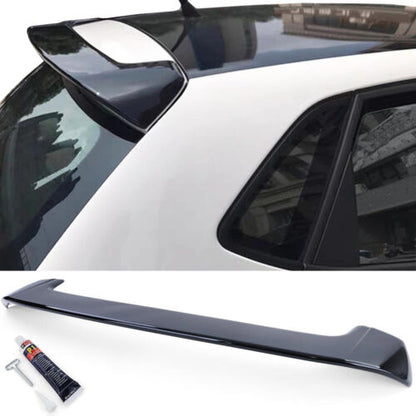 Spoiler posteriore spoiler sul bordo del tetto nero lucido per VW Polo 5 6R pre-lifting 09-14