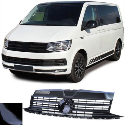 Glossy Black Radiator Grille Emblem for VW T6 Bus Transporter 15-19