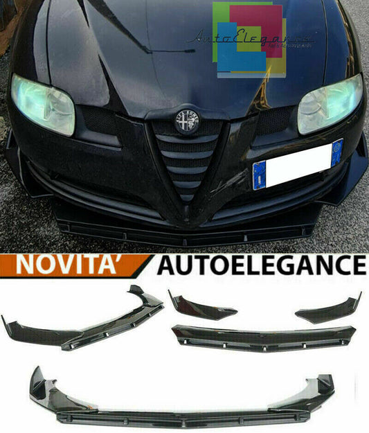 0083 ALFA ROMEO GT SPLITTER PARAURTI ANTERIORE NERO LUCIDO LOOK RS AUTOELEGANCERICAMBI
