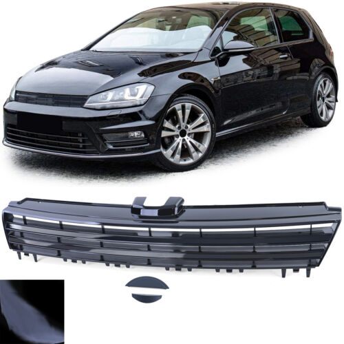 Gloss black sports radiator grille without emblem suitable for VW Golf 7 12-17