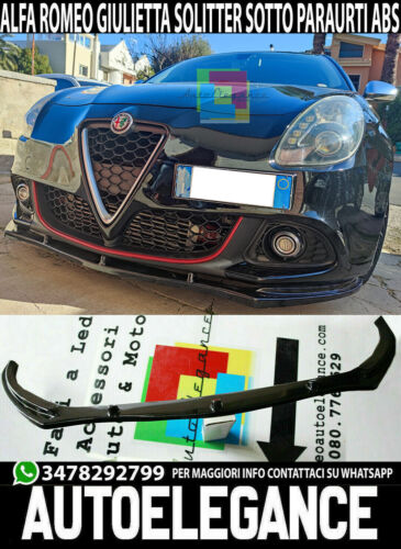 SPLITTER FOR ALFA ROMEO GIULIETTA 2010+ LIP SPOILER UNDER FRONT BUMPER ABS