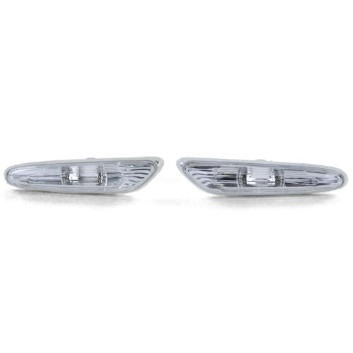 Coppia indicatori di direzione laterali bianchi adatti per BMW E90 E91 05-11 E92 E93 da 06 1er E82 E88 AUTOELEGANCERICAMBI