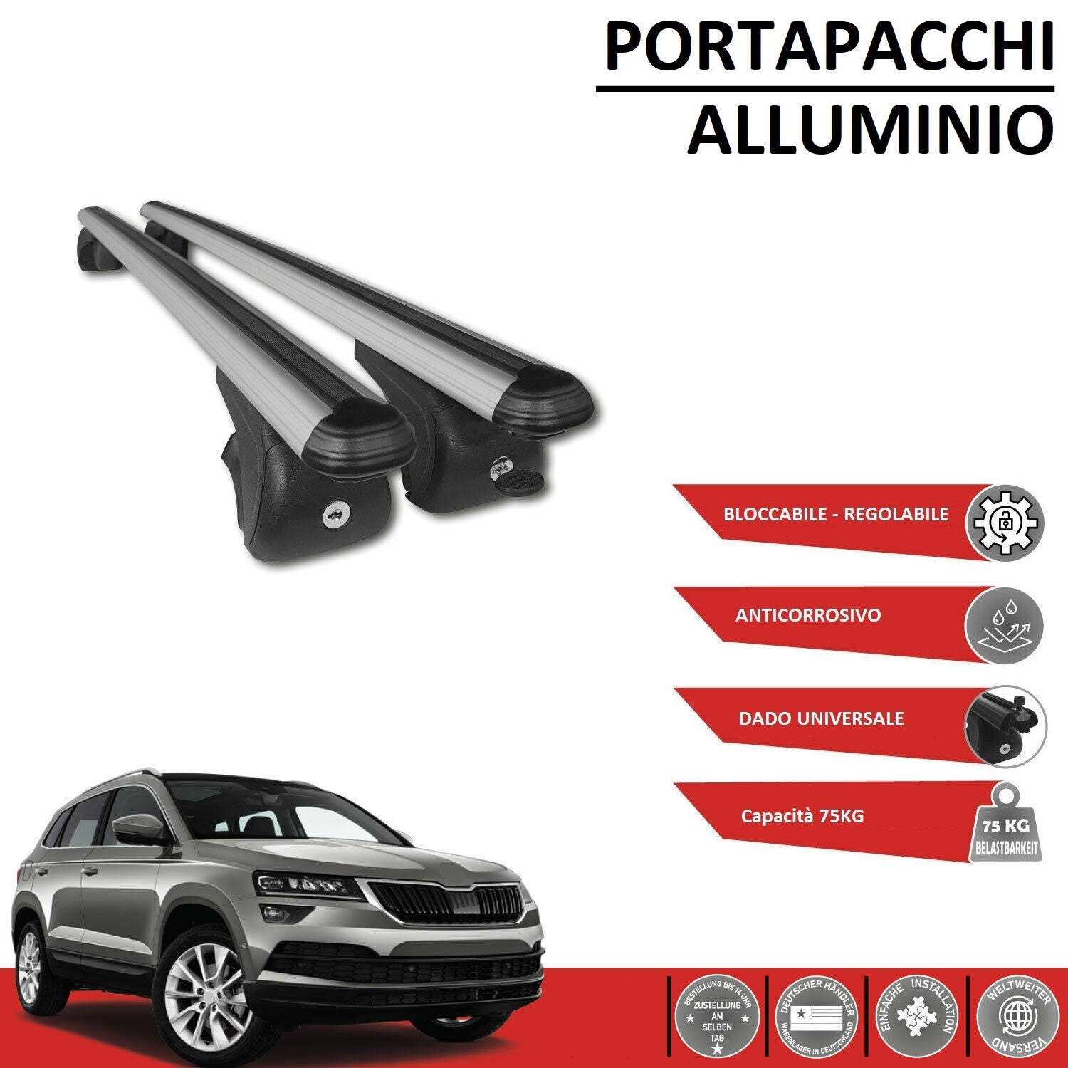 CROSSBAR PORTAPACCHI SKODA OCTAVIA FABIA COMBI - 6V9071151 CROSSBAR PORTAPACCHI SKODA OCTAVIA FABIA COMBI - 6V9071151