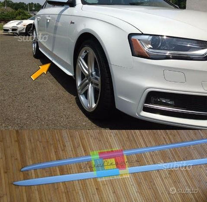 0046 AUDI A4 B8 8K AVANT BERLIN MINIGONNE LATERALI SOTTO PORTA LOOK SLINE S4 RS AUTOELEGANCERICAMBI