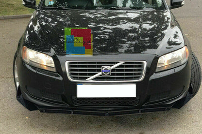 0254 VOLVO S80 II MK2 SPLITTER PARAURTI ANTERIORE NERO LUCIDO LOOK RS AUTOELEGANCERICAMBI