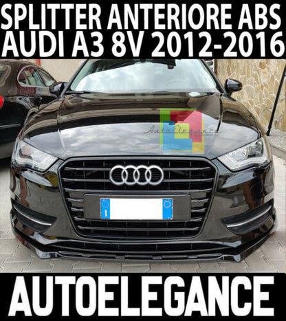 SPLITTER UNDER FRONT BUMPER AUDI A3 8V 2012-2015 ABS SPOILER