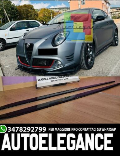 ALFA ROMEO MITO FLAPS SOTTO MINIGONNE ABS NERO LUCIDO SPLITTER AUTOELEGANCERICAMBI