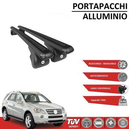 Mercedes Classe M W164 2005-2011 portapacchi in  Alluminio