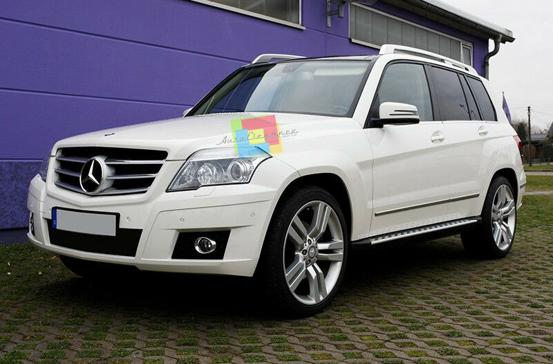 PEDANE LATERALI MERCEDES GLK X204 2008 IN POI SOTTO PORTA IN ALLUMINIO E PVC