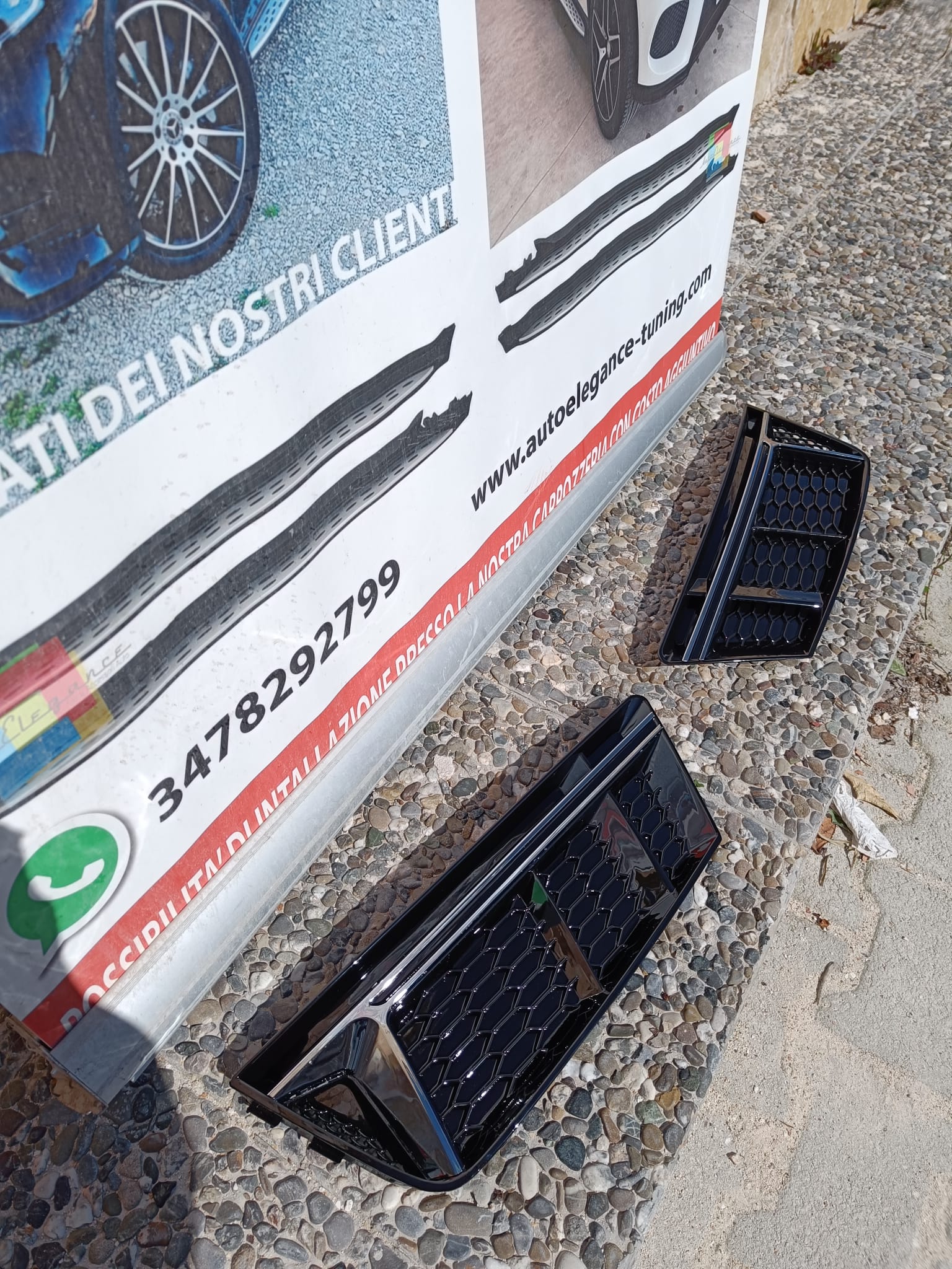 AUDI A4 B9 2015+ GRIGLIE FENDINEBBIA PER PARAURTI STANDARD NIDO D'APE RS4 AUTOELEGANCERICAMBI