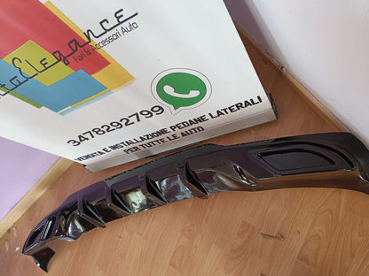 OPEL ASTRA K REAR DIFFUSER GLOSSY BLACK UNDER BUMPER ABS 0312