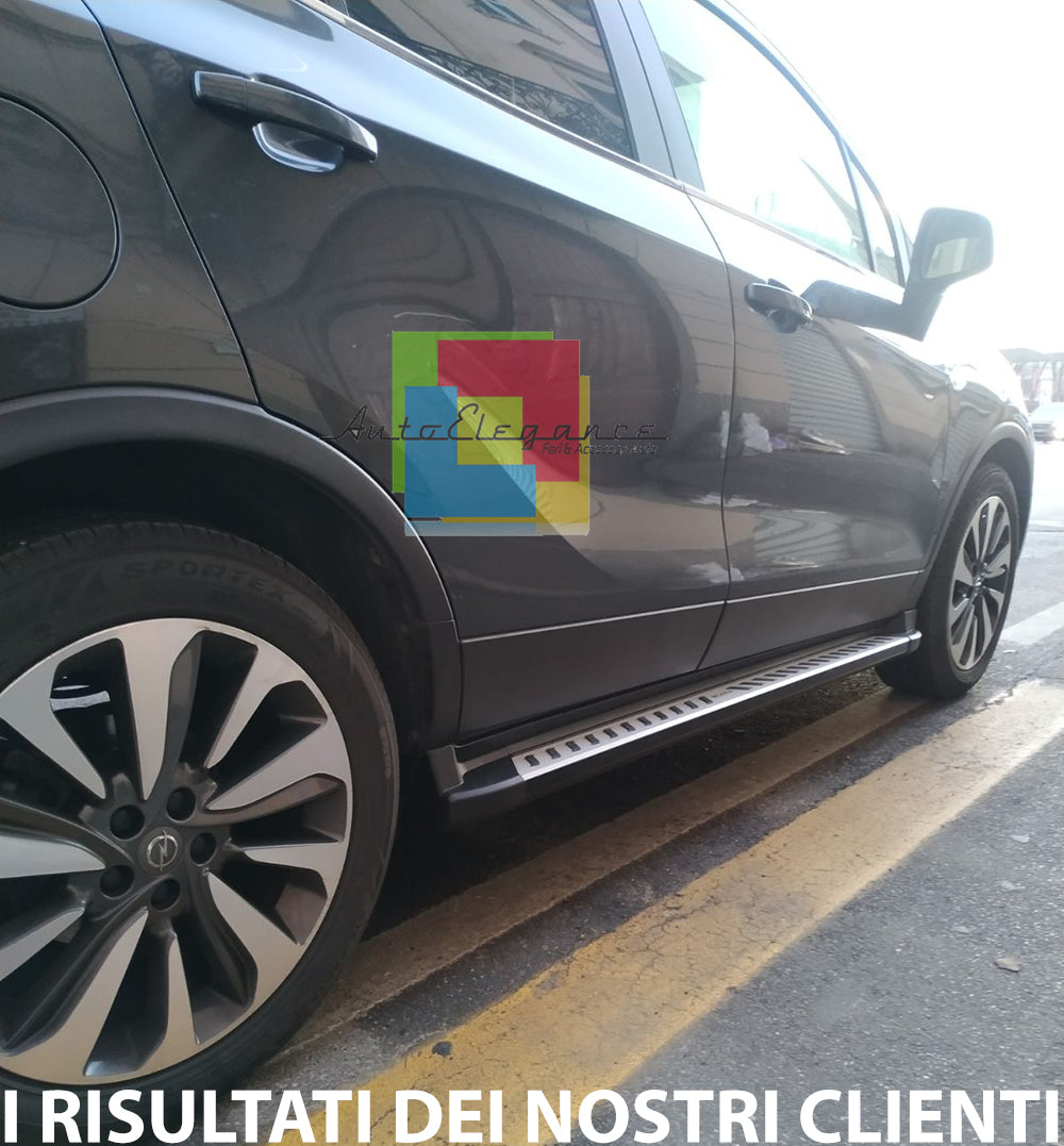 PEDANE LATERALI OPEL MOKKA / MOKKA X 2012+ SOTTO PORTA ANTISCIVOLO