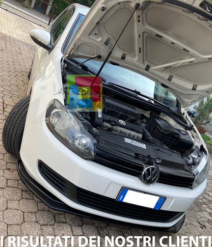 VW GOLF 6 VI 2008-2012 SPLITTER SOTTO PARAURTI ANTERIORE ABS NERO LUCIDO
