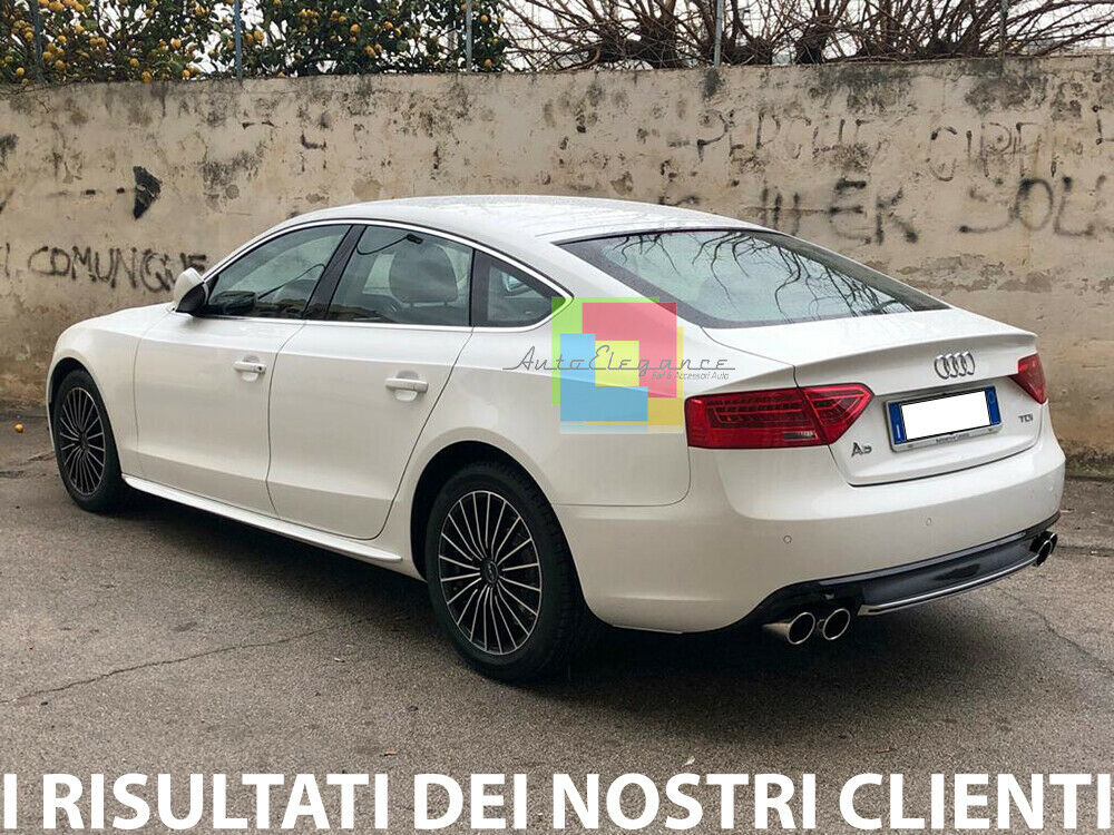 AUDI A5 COUPE SPORTBACK DOUBLE EXHAUST TIP STAINLESS STEEL LOOK S5