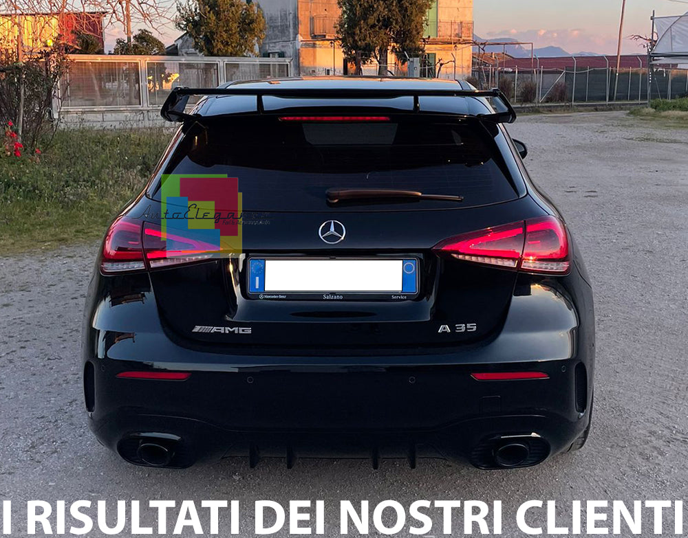 Spoiler Posteriore A45 Gloss Nero Per Mercedes Classe A W177 2019+ - In ABS, Per Tetto, Stile AMG - Foto 10